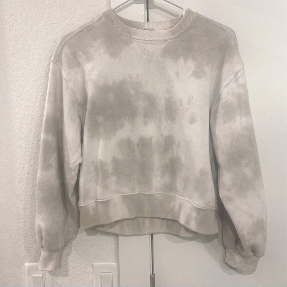 Abercrombie & Fitch Crewneck Sweatshirt Cozy Loungewear Top SoftAF White Grey XS